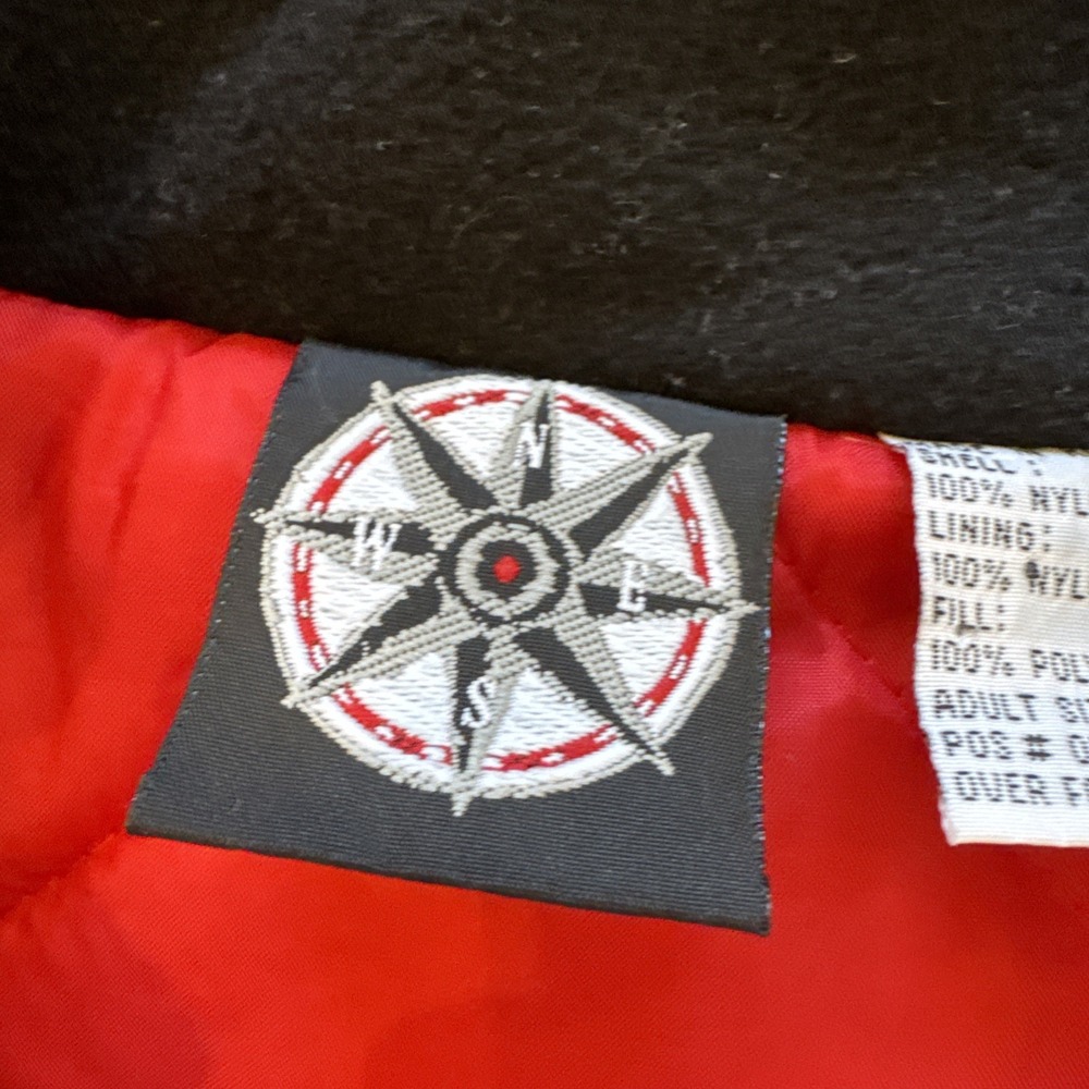 Vintage Marlboro Adventure Parka Puffer Jacket Mens XL Black‎ Red Colorblock 90s - Picture 3 of 9